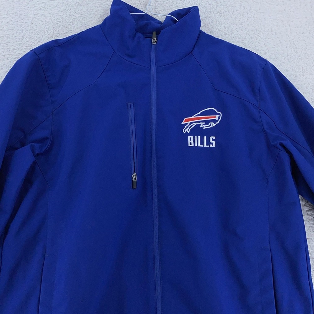 Buffalo Bills Jacket‎ Mens Large Fleece Lined Windbreaker NFL Football Full Zip